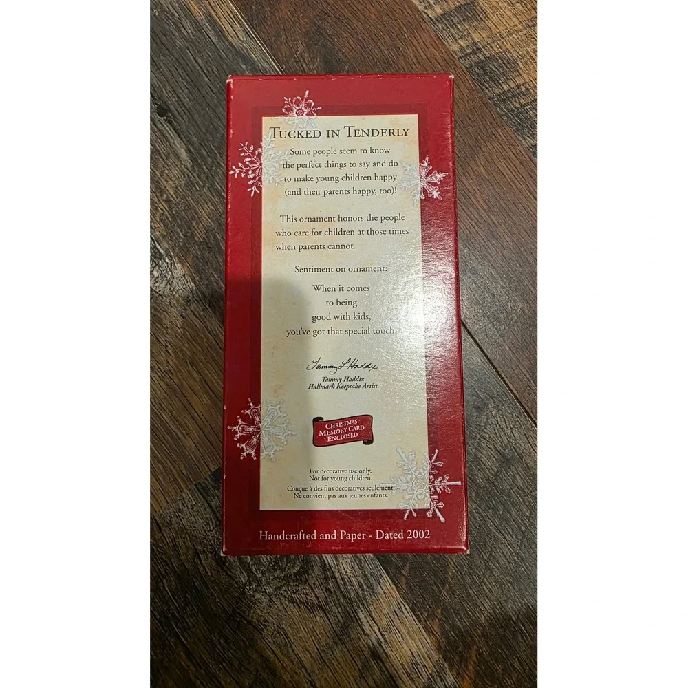 Hallmark Keepsake Ornament 2002 Tucked In Tenderly Nursery Door Tammy Haddix